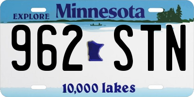 MN license plate 962STN