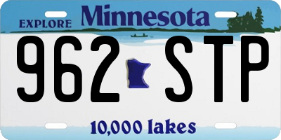 MN license plate 962STP