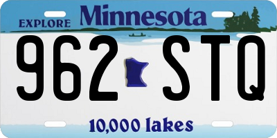 MN license plate 962STQ