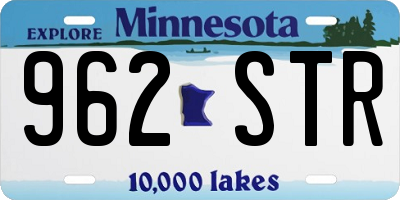 MN license plate 962STR