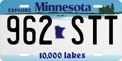 MN license plate 962STT
