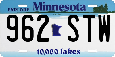MN license plate 962STW