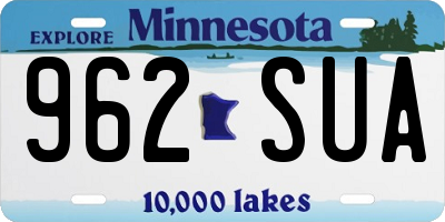 MN license plate 962SUA