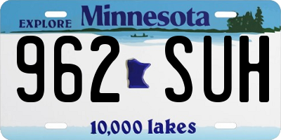 MN license plate 962SUH