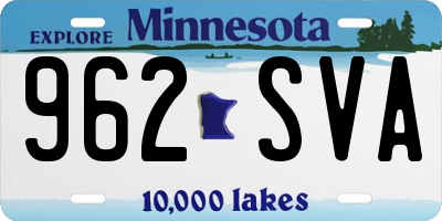 MN license plate 962SVA