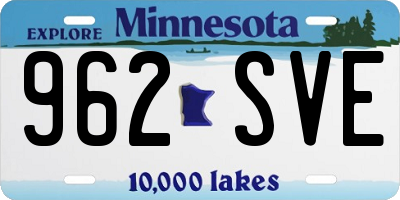 MN license plate 962SVE