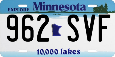 MN license plate 962SVF