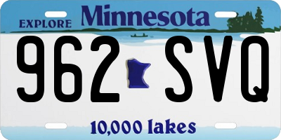 MN license plate 962SVQ