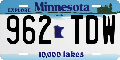 MN license plate 962TDW