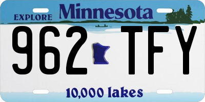 MN license plate 962TFY