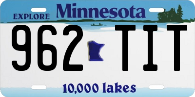 MN license plate 962TIT