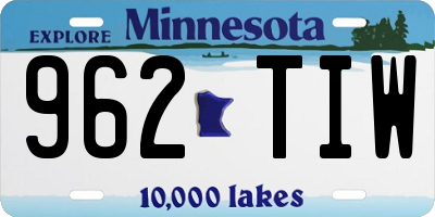 MN license plate 962TIW