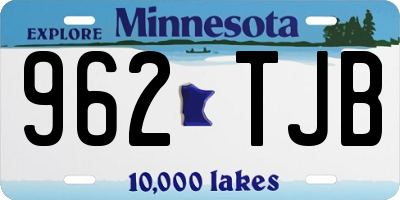 MN license plate 962TJB