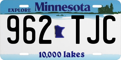 MN license plate 962TJC