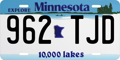 MN license plate 962TJD
