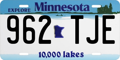 MN license plate 962TJE