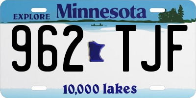 MN license plate 962TJF