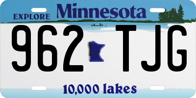 MN license plate 962TJG