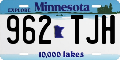 MN license plate 962TJH