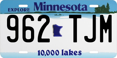 MN license plate 962TJM