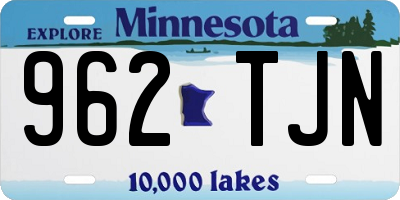 MN license plate 962TJN