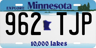 MN license plate 962TJP