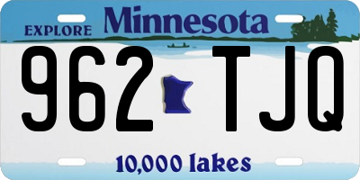 MN license plate 962TJQ