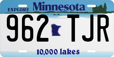 MN license plate 962TJR