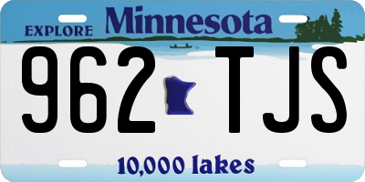 MN license plate 962TJS