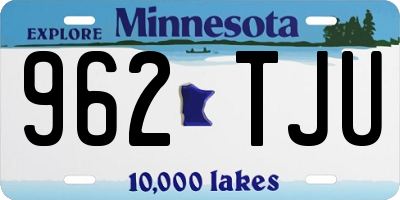 MN license plate 962TJU