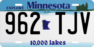 MN license plate 962TJV