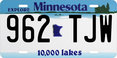 MN license plate 962TJW