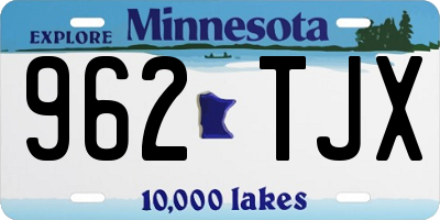 MN license plate 962TJX