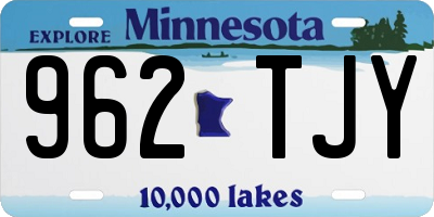 MN license plate 962TJY