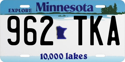MN license plate 962TKA