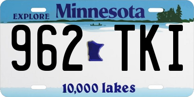 MN license plate 962TKI