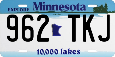 MN license plate 962TKJ