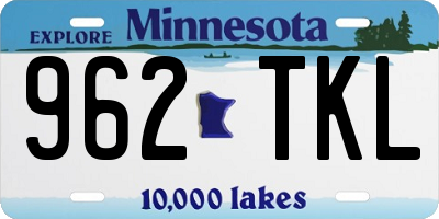 MN license plate 962TKL