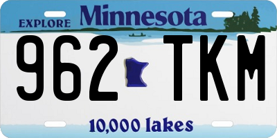 MN license plate 962TKM