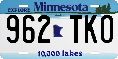 MN license plate 962TKO