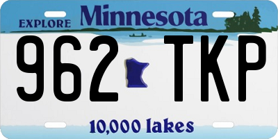 MN license plate 962TKP
