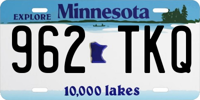 MN license plate 962TKQ