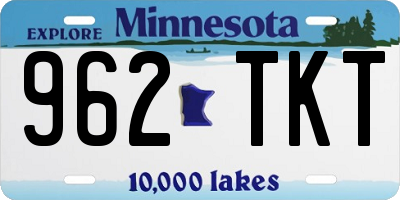 MN license plate 962TKT