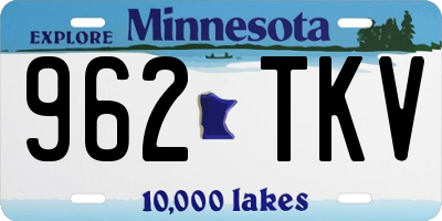 MN license plate 962TKV