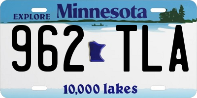 MN license plate 962TLA