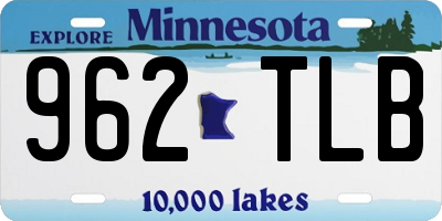 MN license plate 962TLB