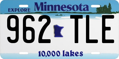 MN license plate 962TLE