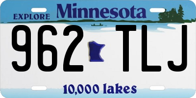 MN license plate 962TLJ