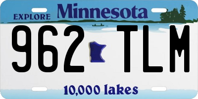 MN license plate 962TLM