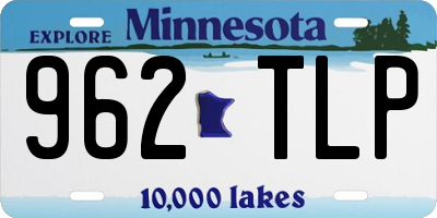 MN license plate 962TLP